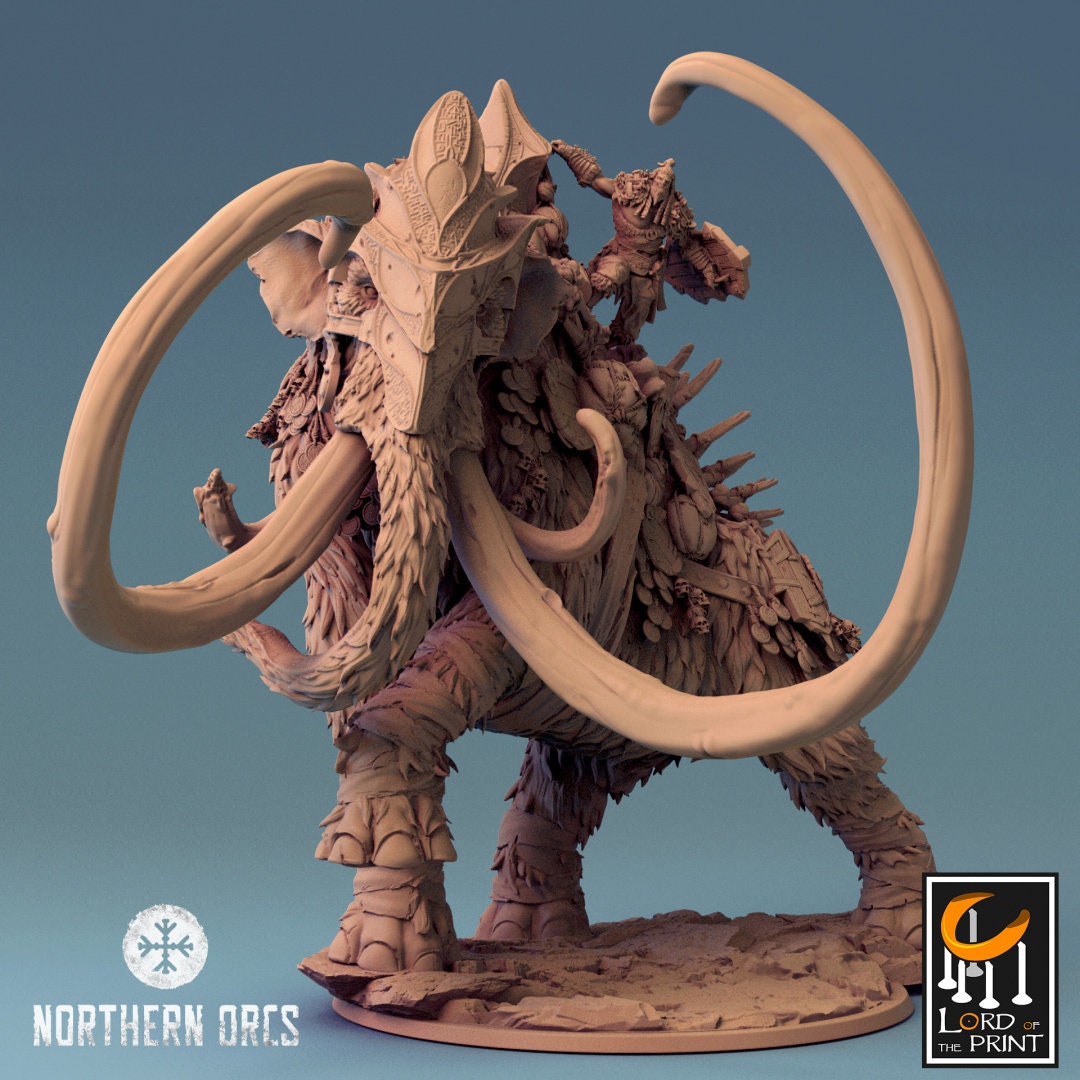 Mammoth, Frost Mantus (Sculpted by Lord of the Print)