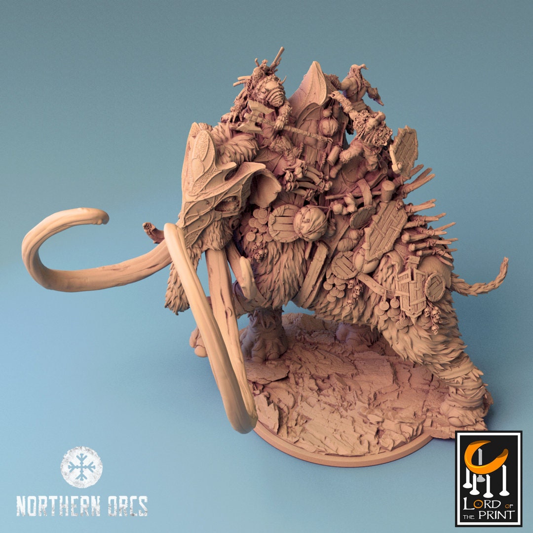 Mammoth, Frost Mantus (Sculpted by Lord of the Print)