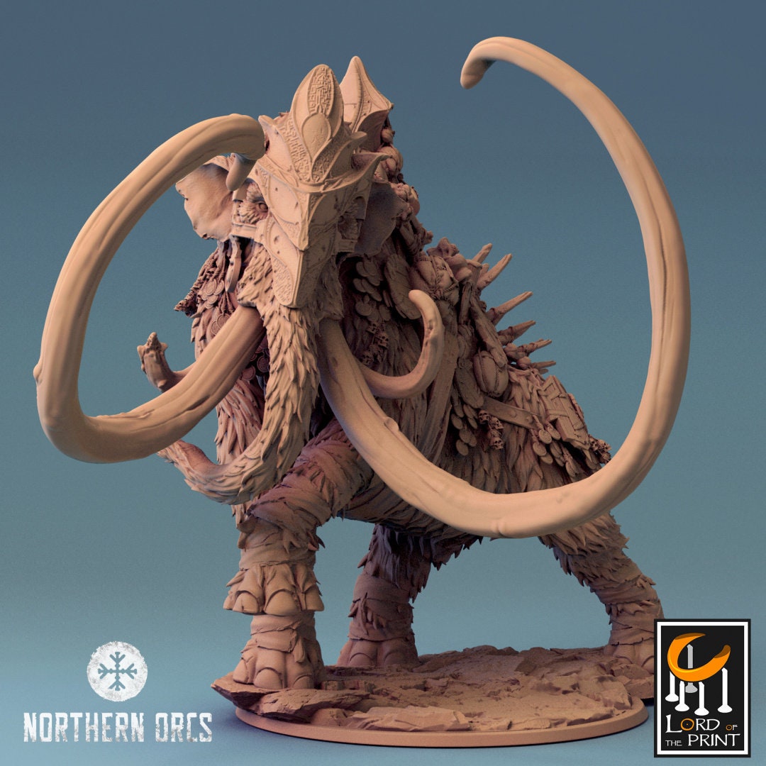 Mammoth, Frost Mantus (Sculpted by Lord of the Print)