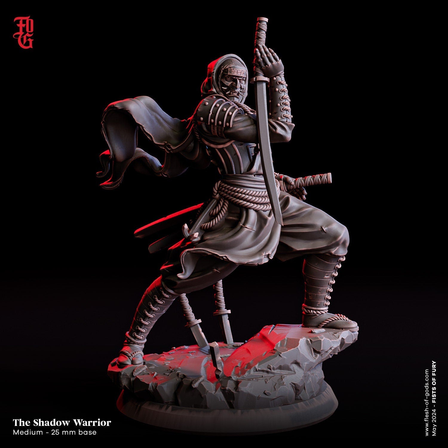 The Shadow Warrior - Fists of Fury (sculpted by Flesh of Gods miniatures)