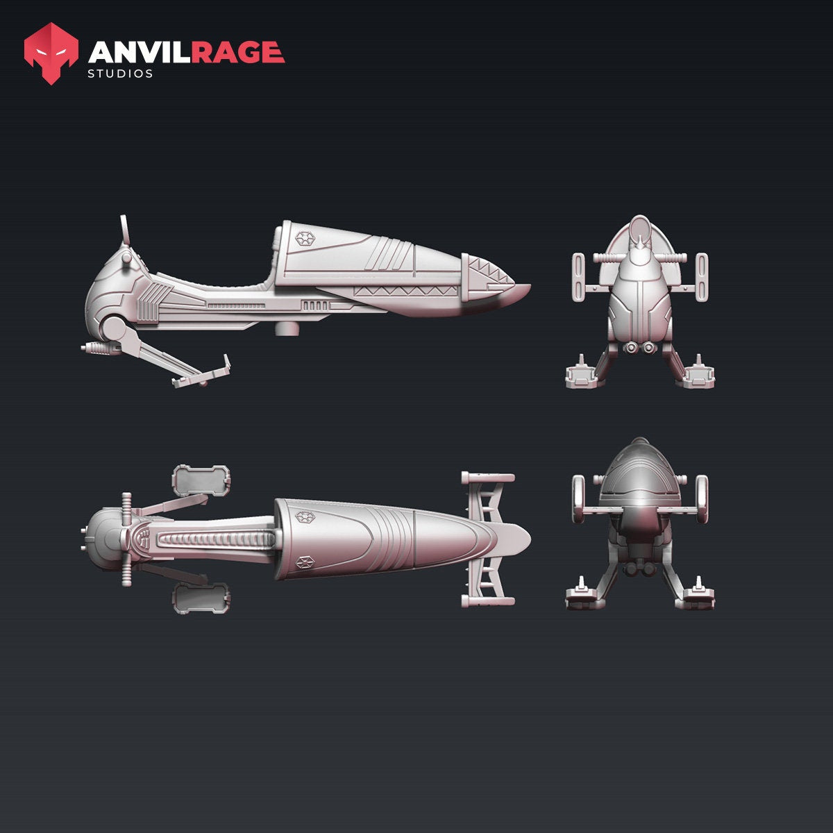 Ninja Speeder - set of 2 (Sculpted by Anvilrage Studios)
