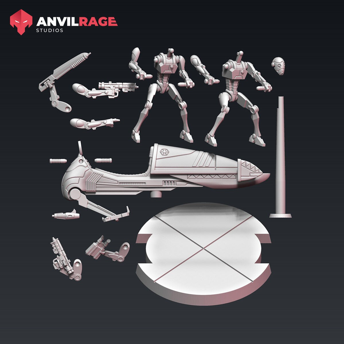 Ninja Speeder - set of 2 (Sculpted by Anvilrage Studios)