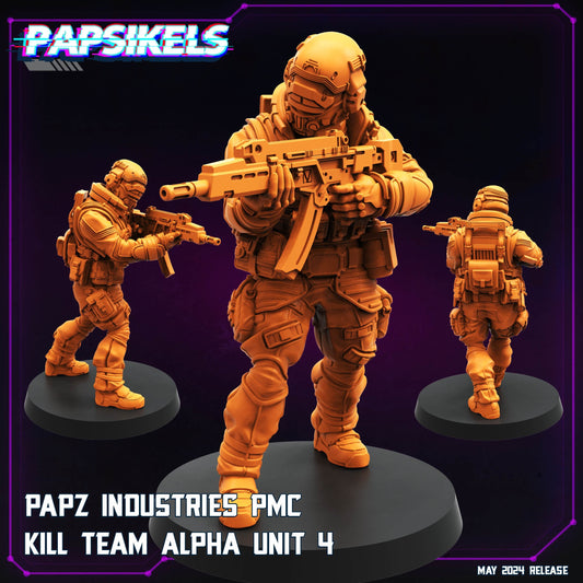 Papz Industries PMC Kill Team Alpha Unit 4 (sculpted by Papsikels)