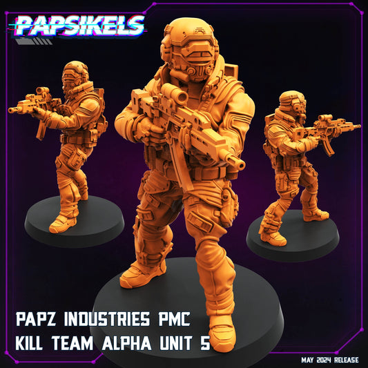 Papz Industries PMC Kill Team Alpha Unit 5 (sculpted by Papsikels)