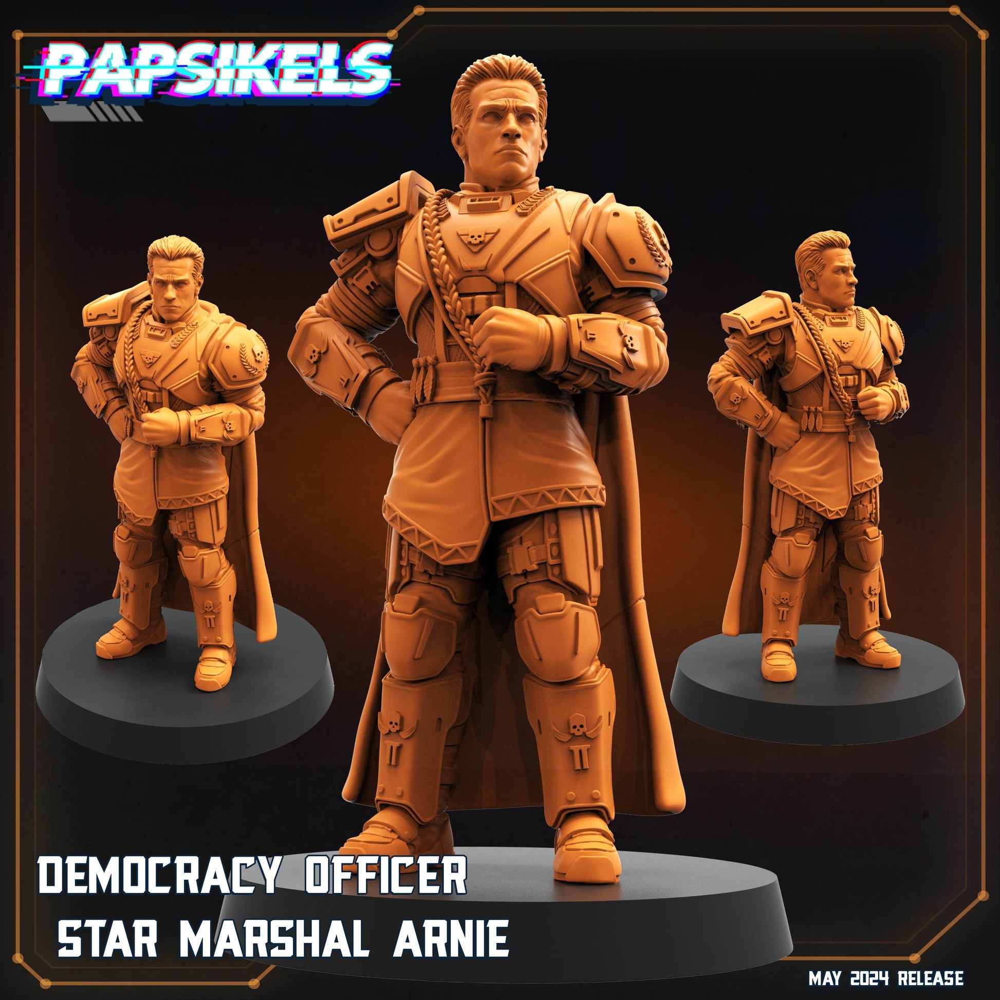 Democracy Officer Star Marshall Arnie - Helldivers Fan Art (sculpted by Papsikels)