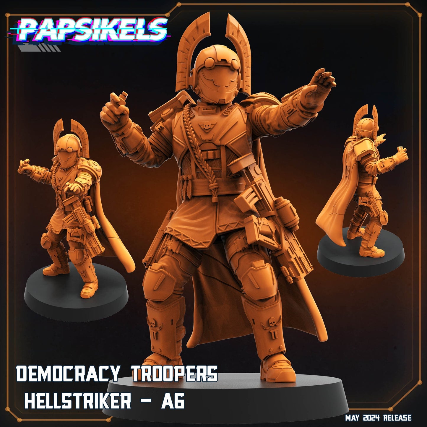 Democracy Troopers Hellstriker - A6 - Helldivers Fan Art (sculpted by Papsikels)