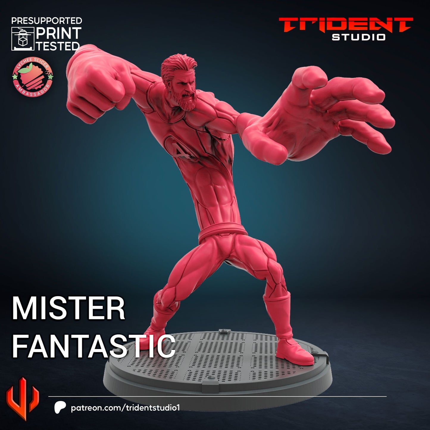 Mister Fantastic (Fan art sculpted by Trident Studio)