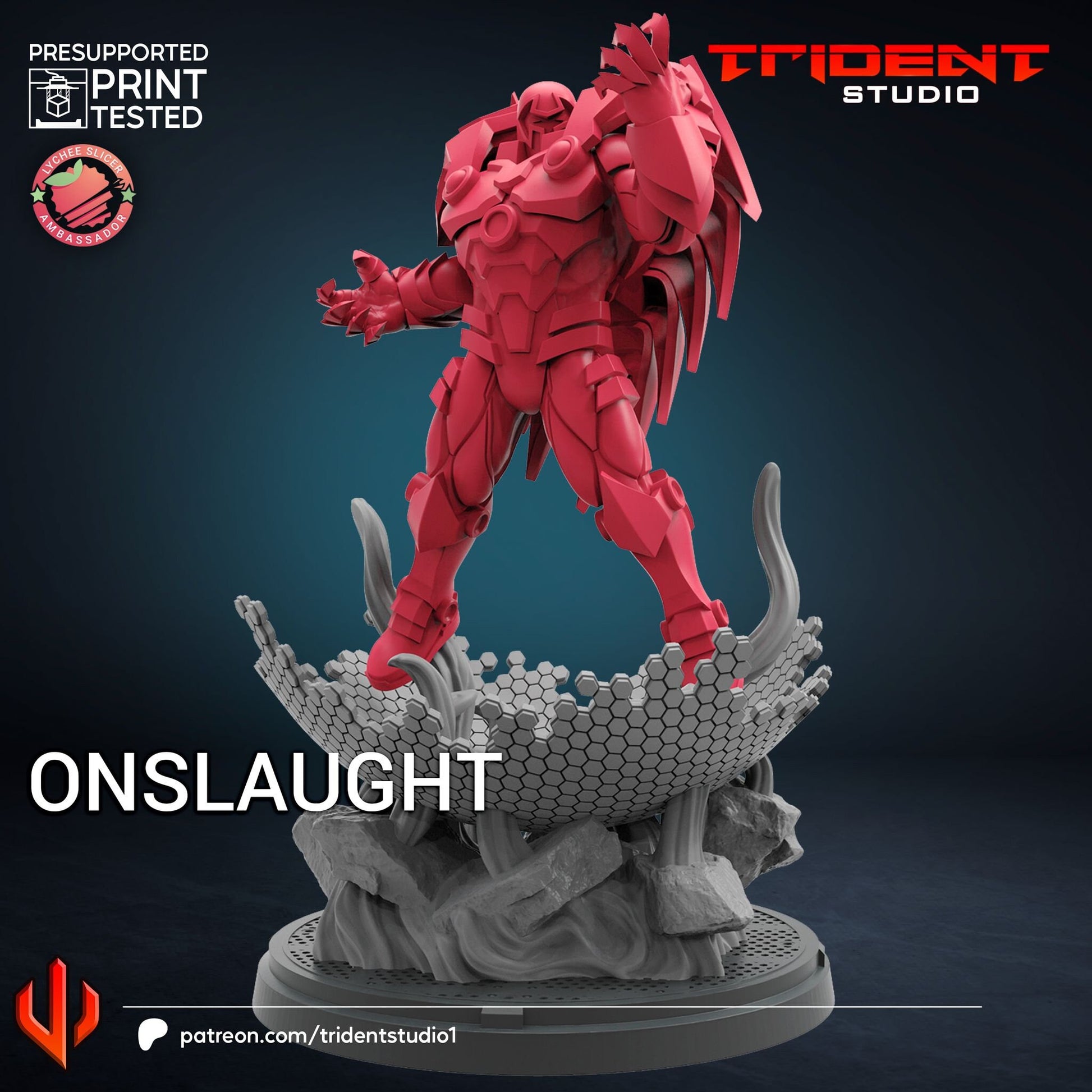 Onslaught (Fan art sculpted by Trident Studio)