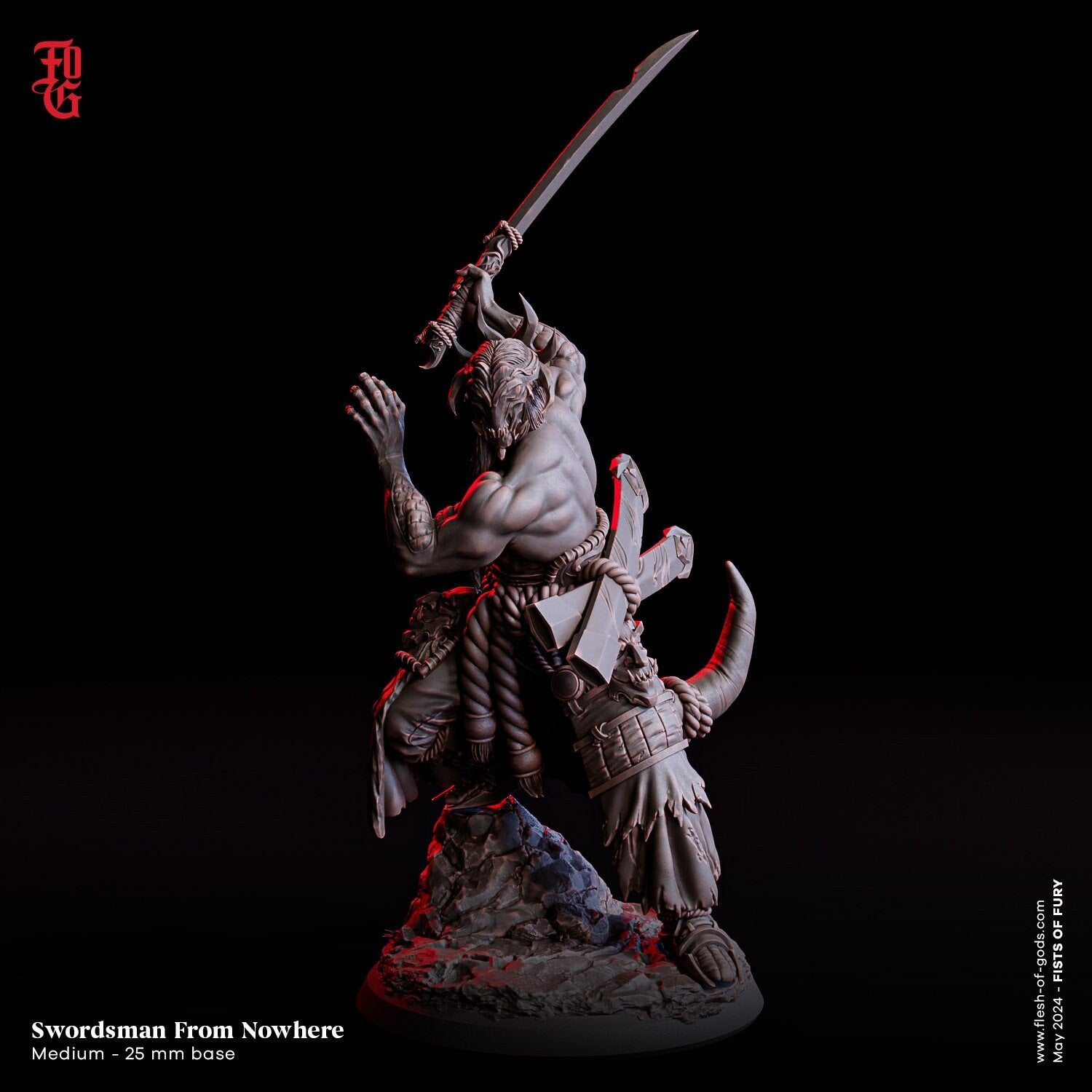 Swordsman from Nowhere - Fists of Fury (sculpted by Flesh of Gods miniatures)