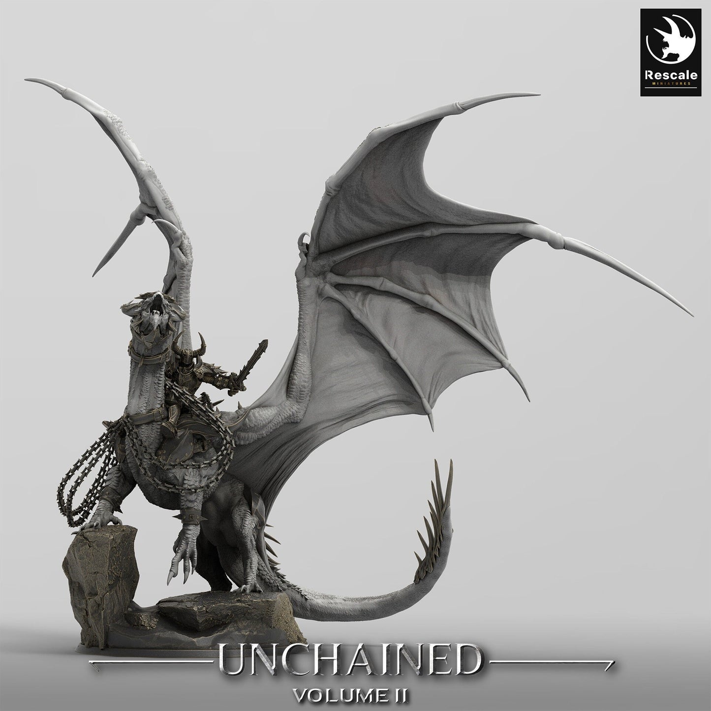 Unchained War Dragon - Cry Pose (Sculpted by Rescale Miniatures)