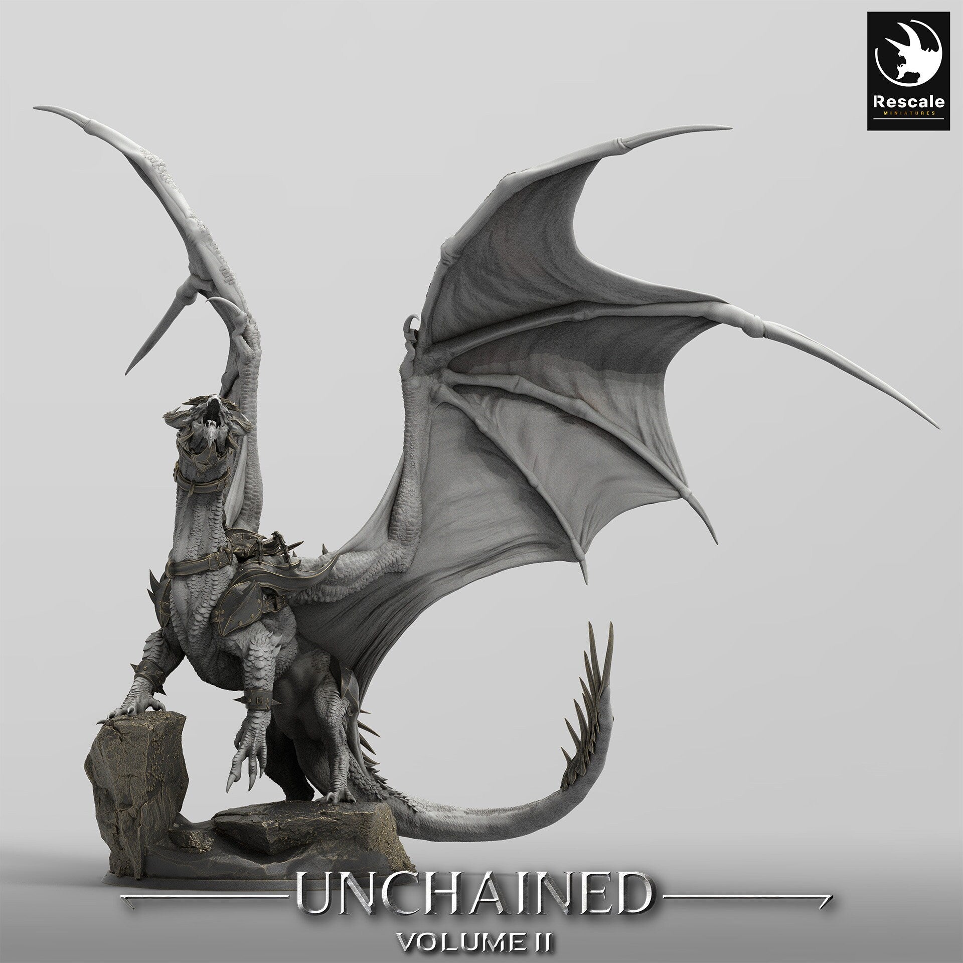 Unchained War Dragon - Cry Pose (Sculpted by Rescale Miniatures)