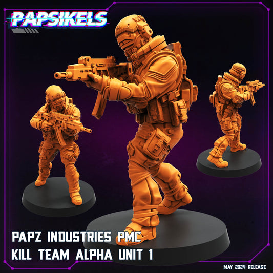 Papz Industries PMC Kill Team Alpha Unit 1 (sculpted by Papsikels)