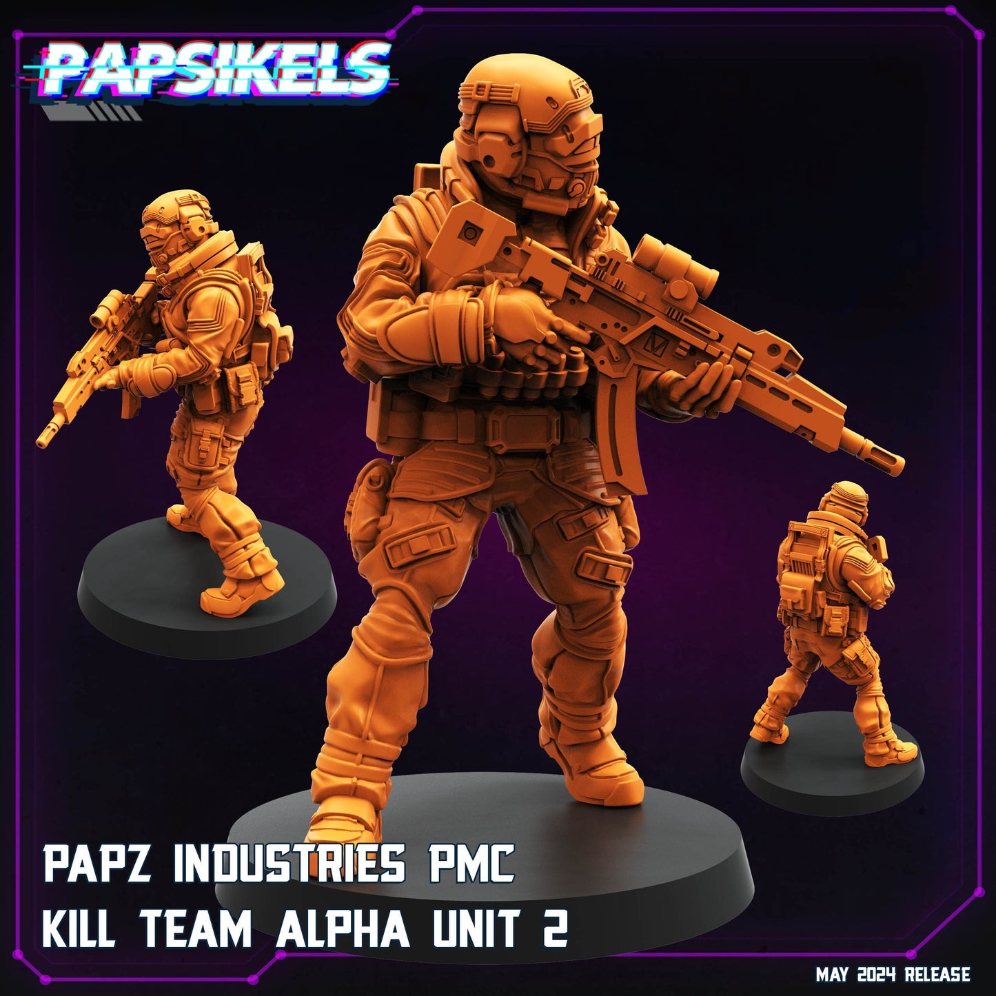 Papz Industries PMC Kill Team Alpha Unit 2 (sculpted by Papsikels)