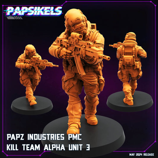 Papz Industries PMC Kill Team Alpha Unit 3 (sculpted by Papsikels)