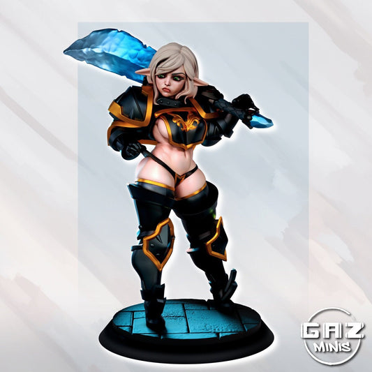 Elf in High Level Gear - 32mm/75mm scale (sculpted by Gaz Minis)