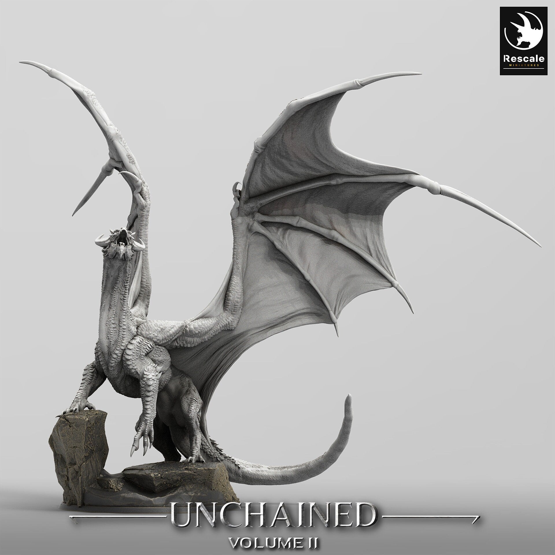 Unchained War Dragon - Cry Pose (Sculpted by Rescale Miniatures)