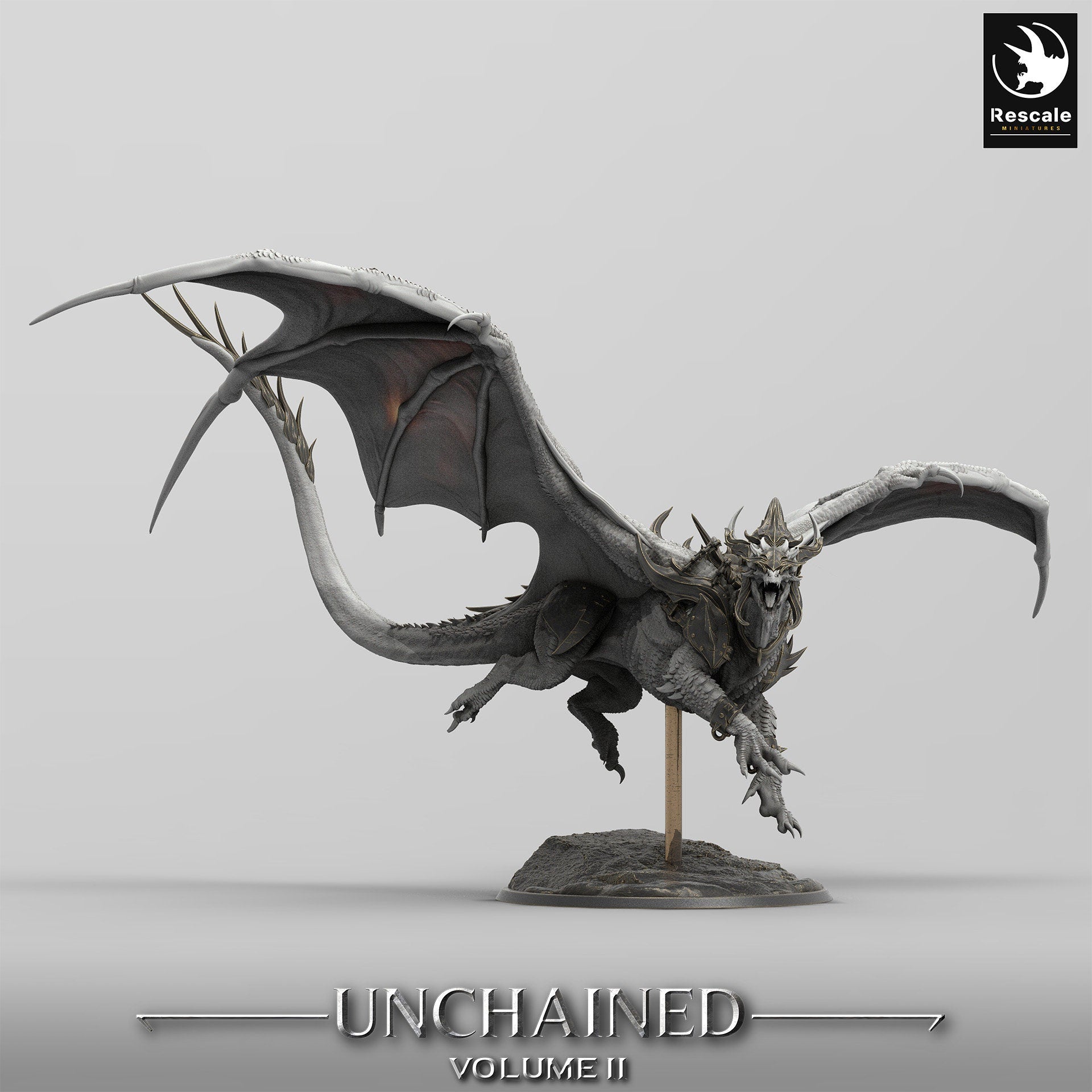 Unchained War Dragon - Flying Pose (Sculpted by Rescale Miniatures)