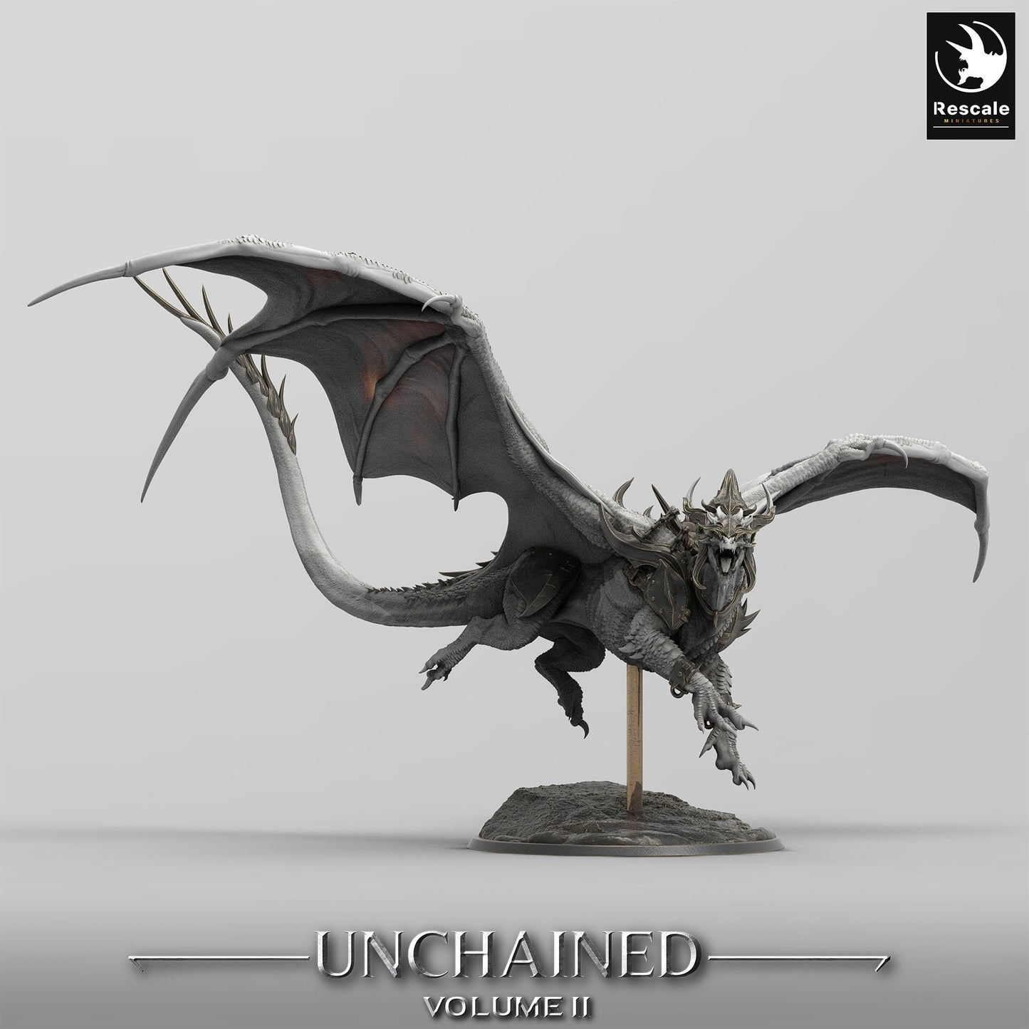 Unchained War Dragon - Flying Pose (Sculpted by Rescale Miniatures)