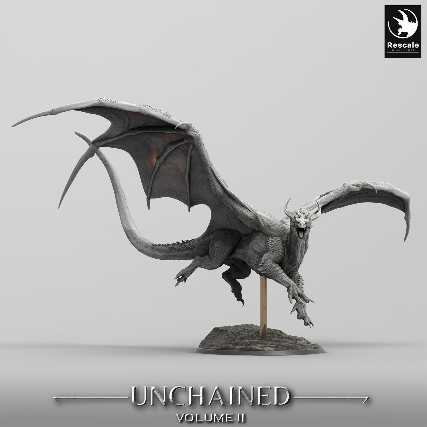 Unchained War Dragon - Flying Pose (Sculpted by Rescale Miniatures)