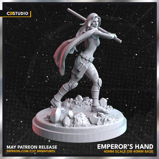 Mara Jade / Emperor's Hand 40mm miniature (sculpted by C27 collectibles) (Crisis Protocol Proxy/Alternative)