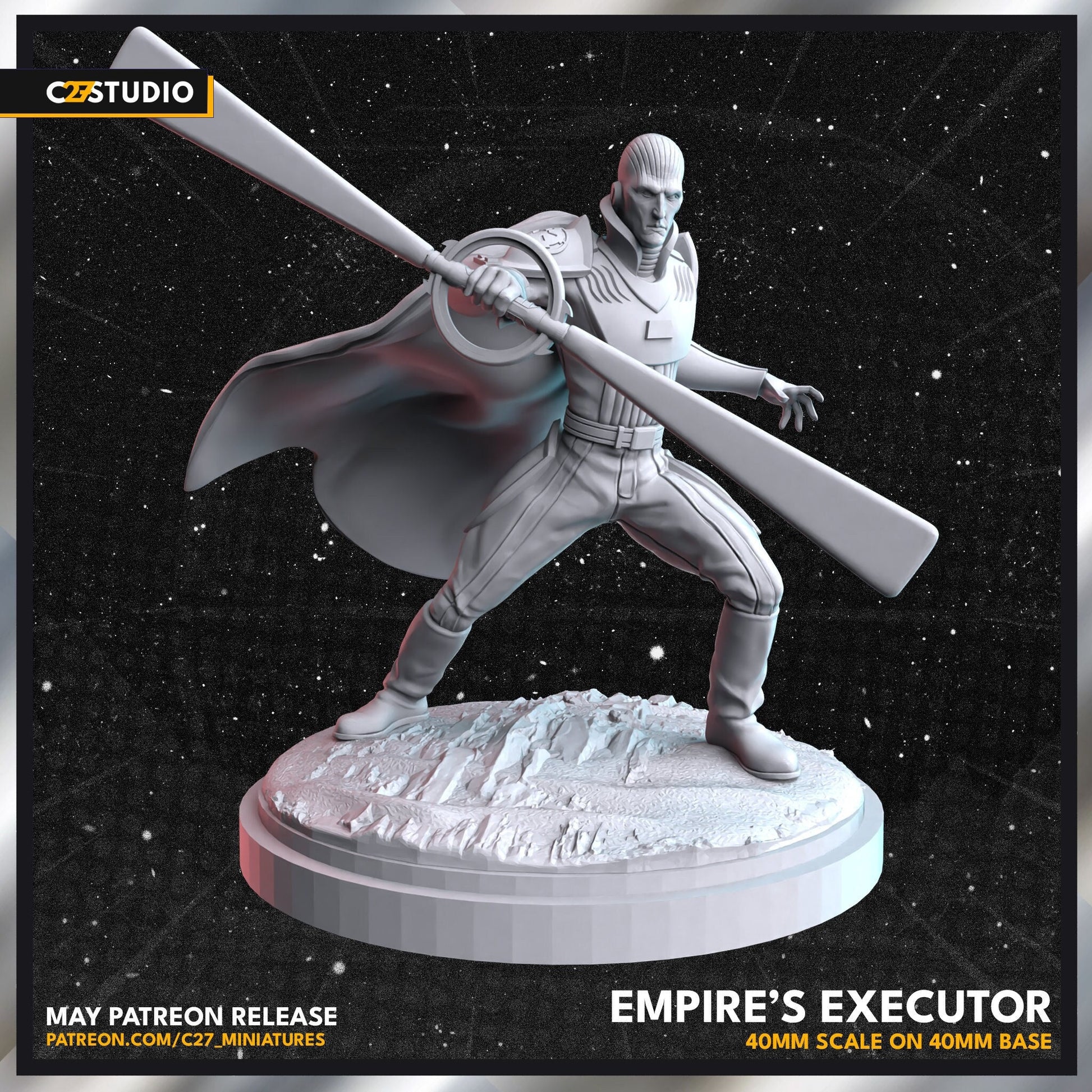 Grand Inquisitor / Empire's Executor 40mm miniature (sculpted by C27 collectibles) (Crisis Protocol Proxy/Alternative)