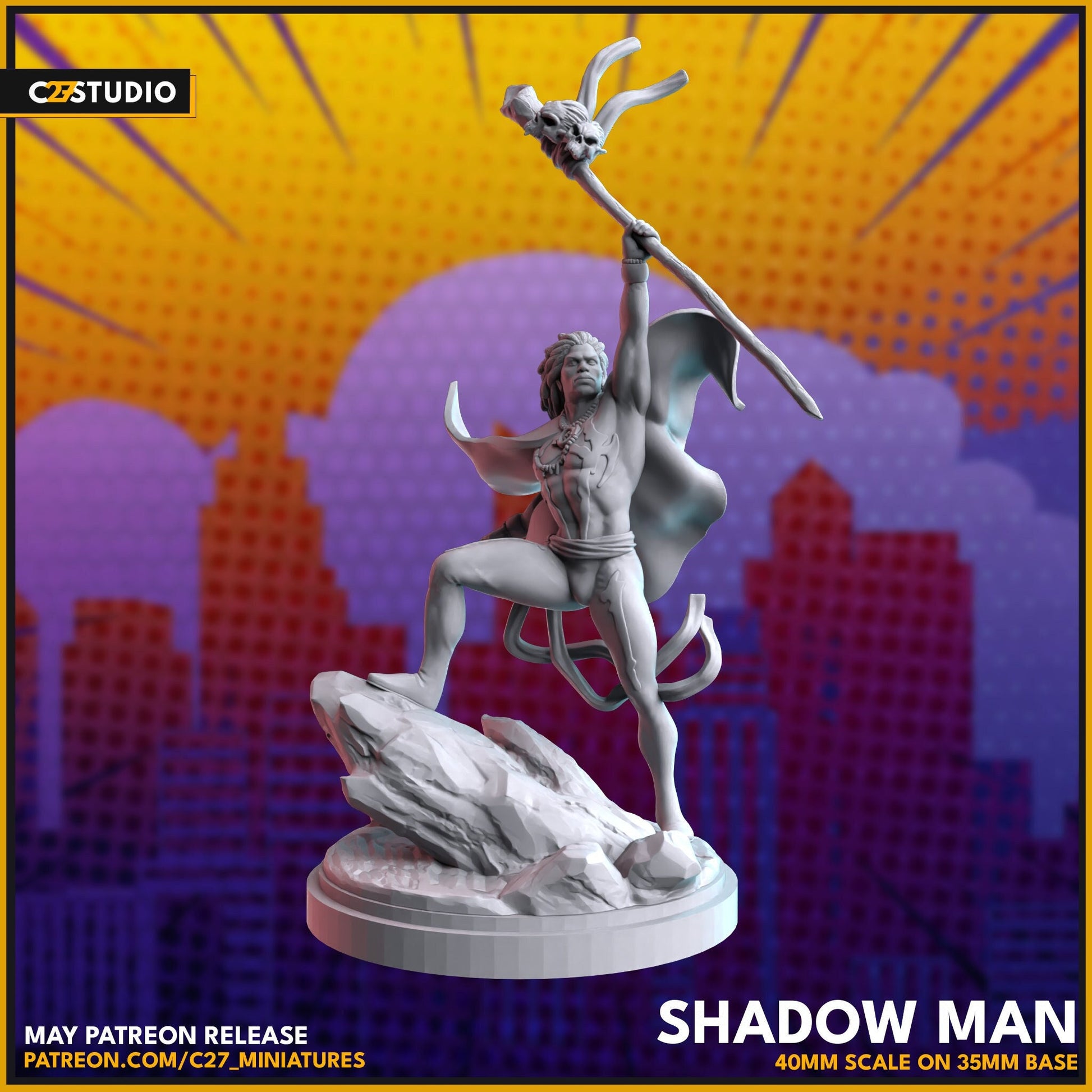 Doctor Voodoo / Shadow Man 40mm miniature (sculpted by C27 collectibles) (Crisis Protocol Proxy/Alternative)