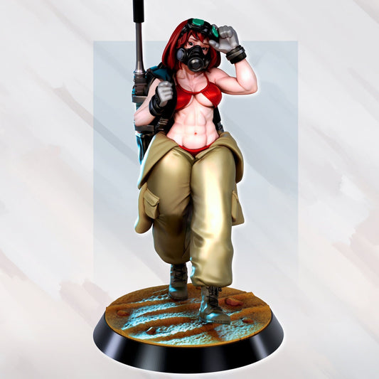 Krenzia - Military Girl - 32mm/75mm scale (sculpted by Gaz Minis)