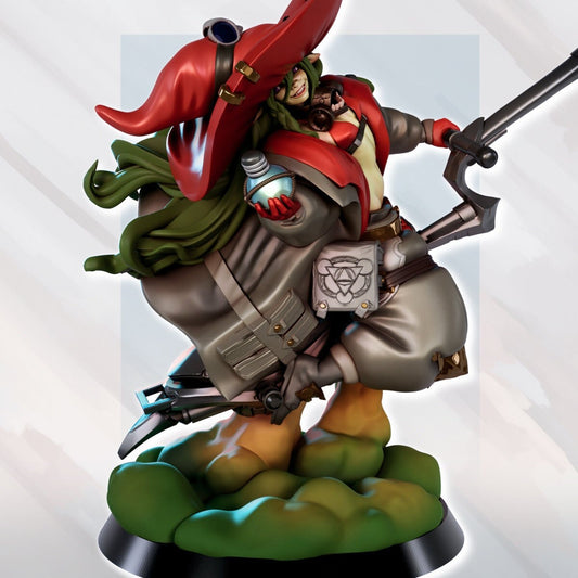 Nimue on Broom - 32mm/75mm scale (sculpted by Gaz Minis)