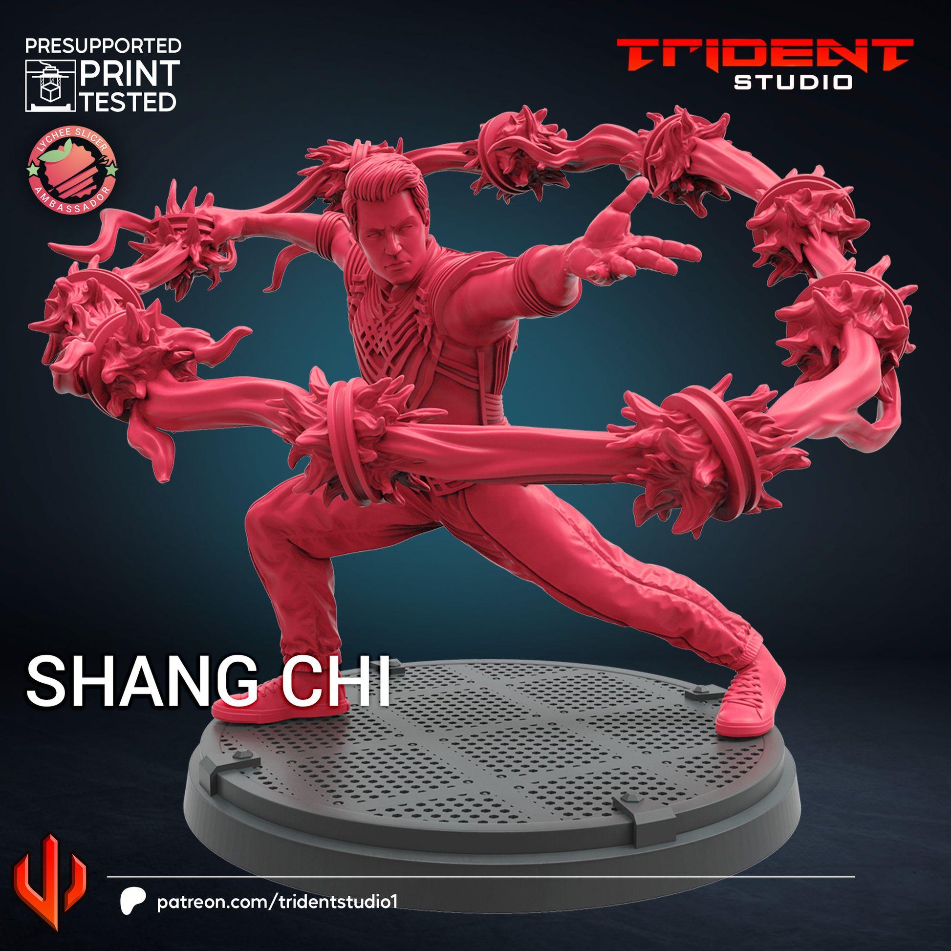 Shang Chi (Fan art sculpted by Trident Studio) (Crisis Protocol Proxy/Alternative)
