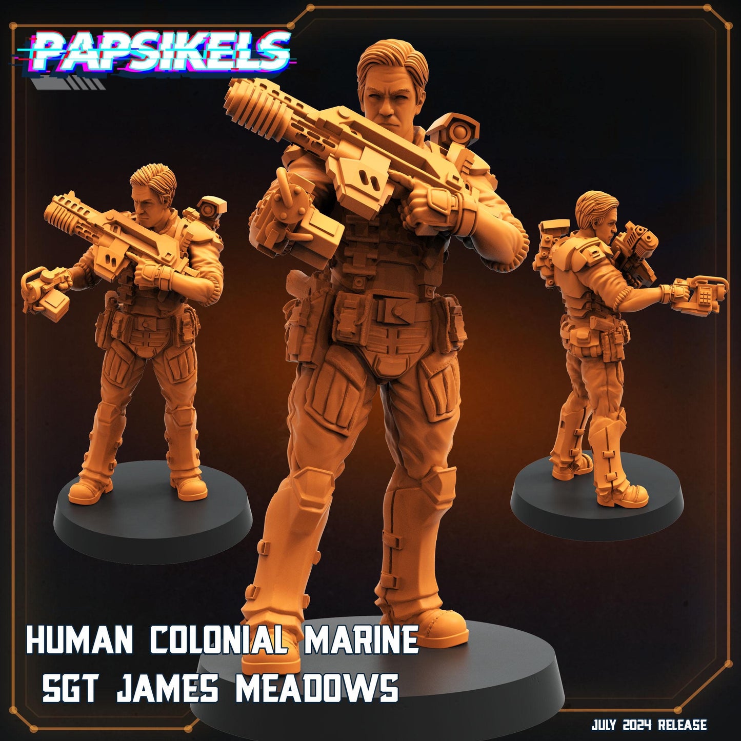 Human Colonial Marine Sgt James Meadows (sculpted by Papsikels)