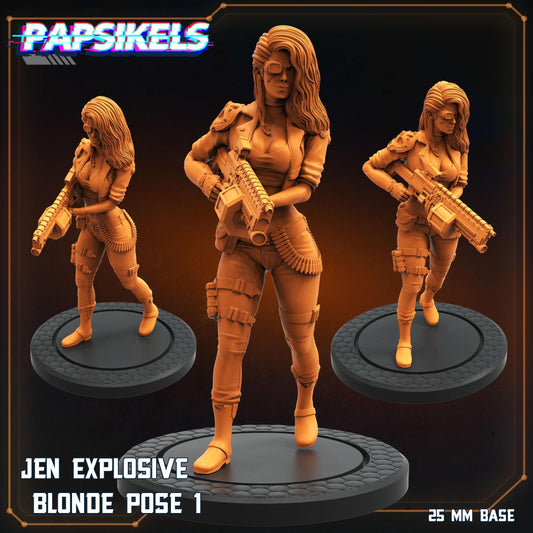 Jen Explosive Blonde Pose 1 (sculpted by Papsikels)
