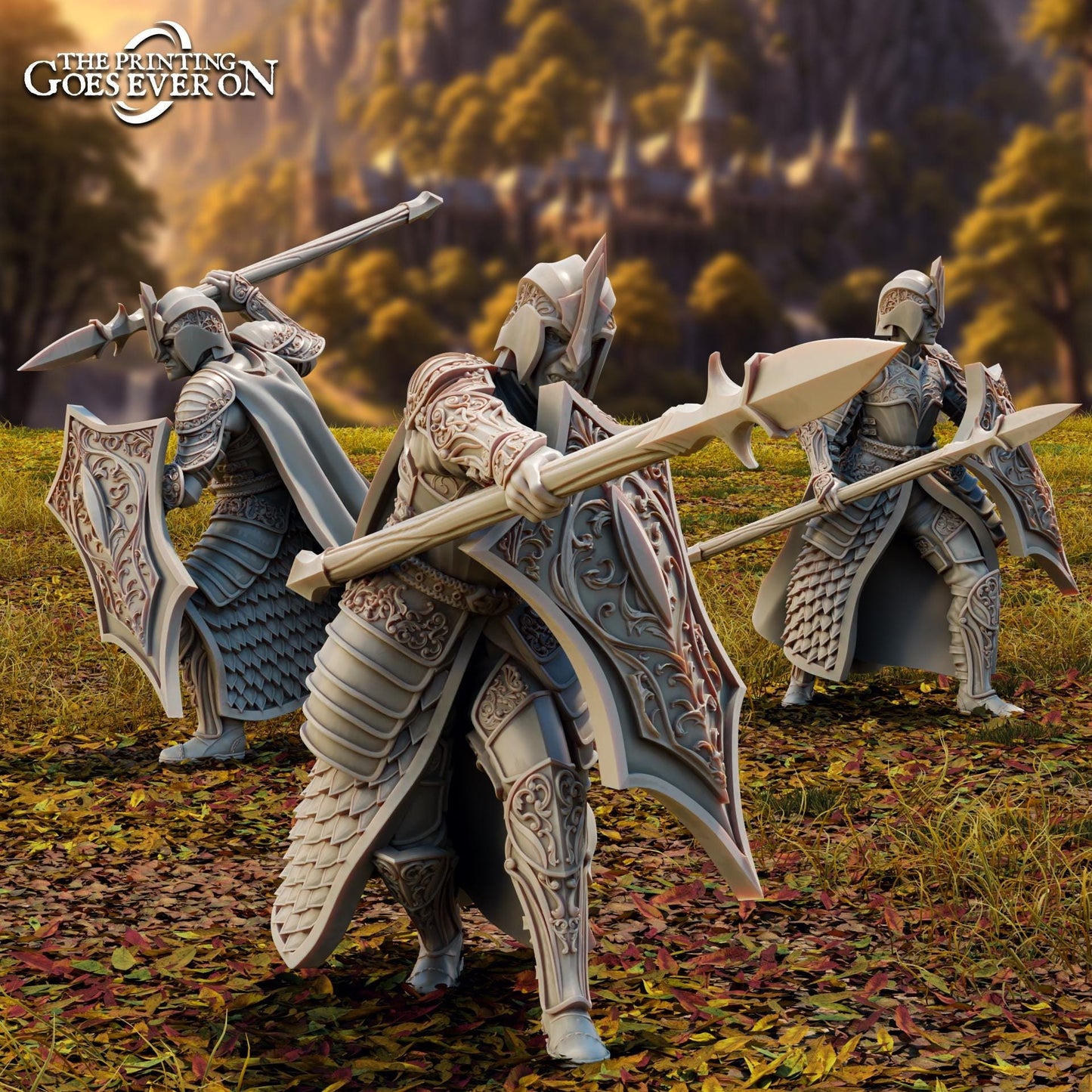 Brightwood Spearmen - Set of 3 (sculpted by Print Goes Ever On)