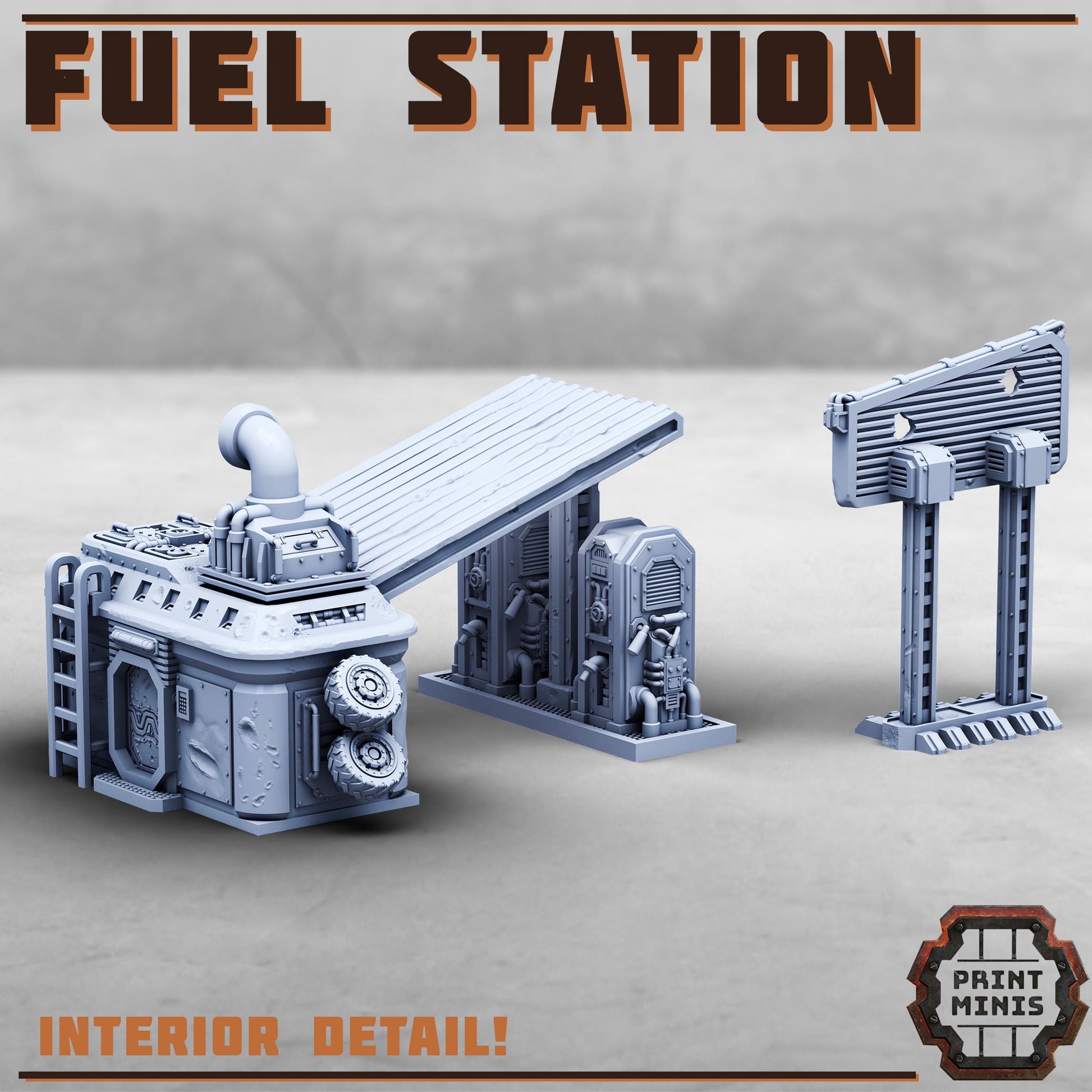 Fuel Station (sculpted by PrintMinis)