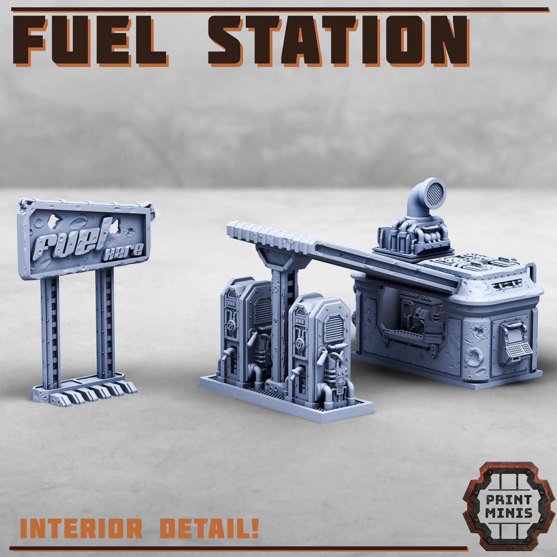 Fuel Station (sculpted by PrintMinis)