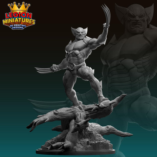 Wolverine Armoured Fan-Art 40mm Miniature (Sculpted by Legion Miniatures) (Crisis Protocol Proxy/Alternative)