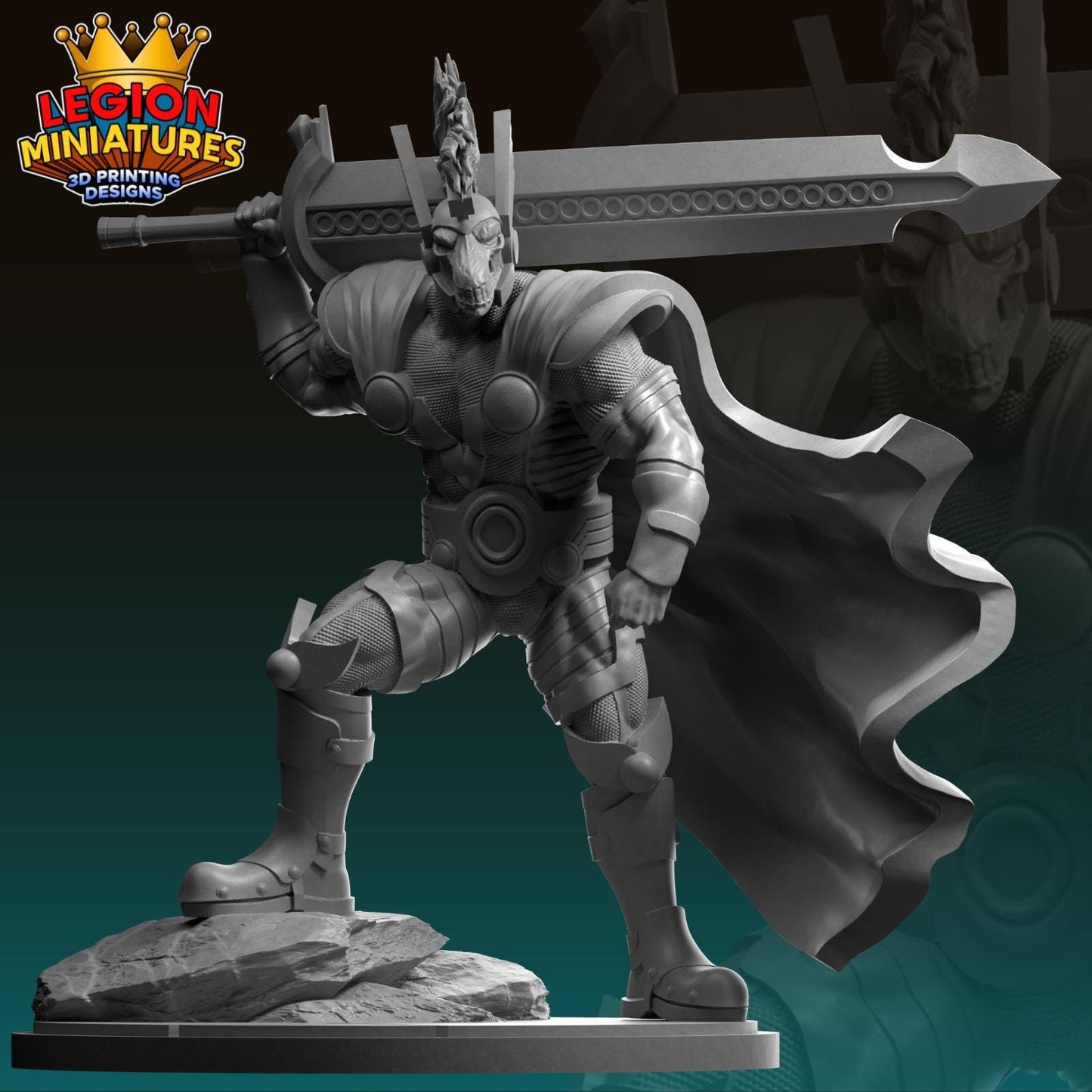 Beta Fan-Art 40mm Miniature (Sculpted by Legion Miniatures) (Crisis Protocol Proxy/Alternative)