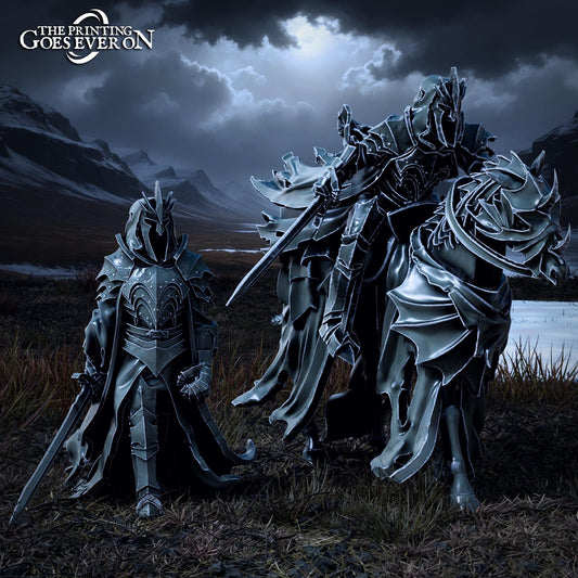 Dark King - Mounted & On Foot (sculpted by Print Goes Ever On)