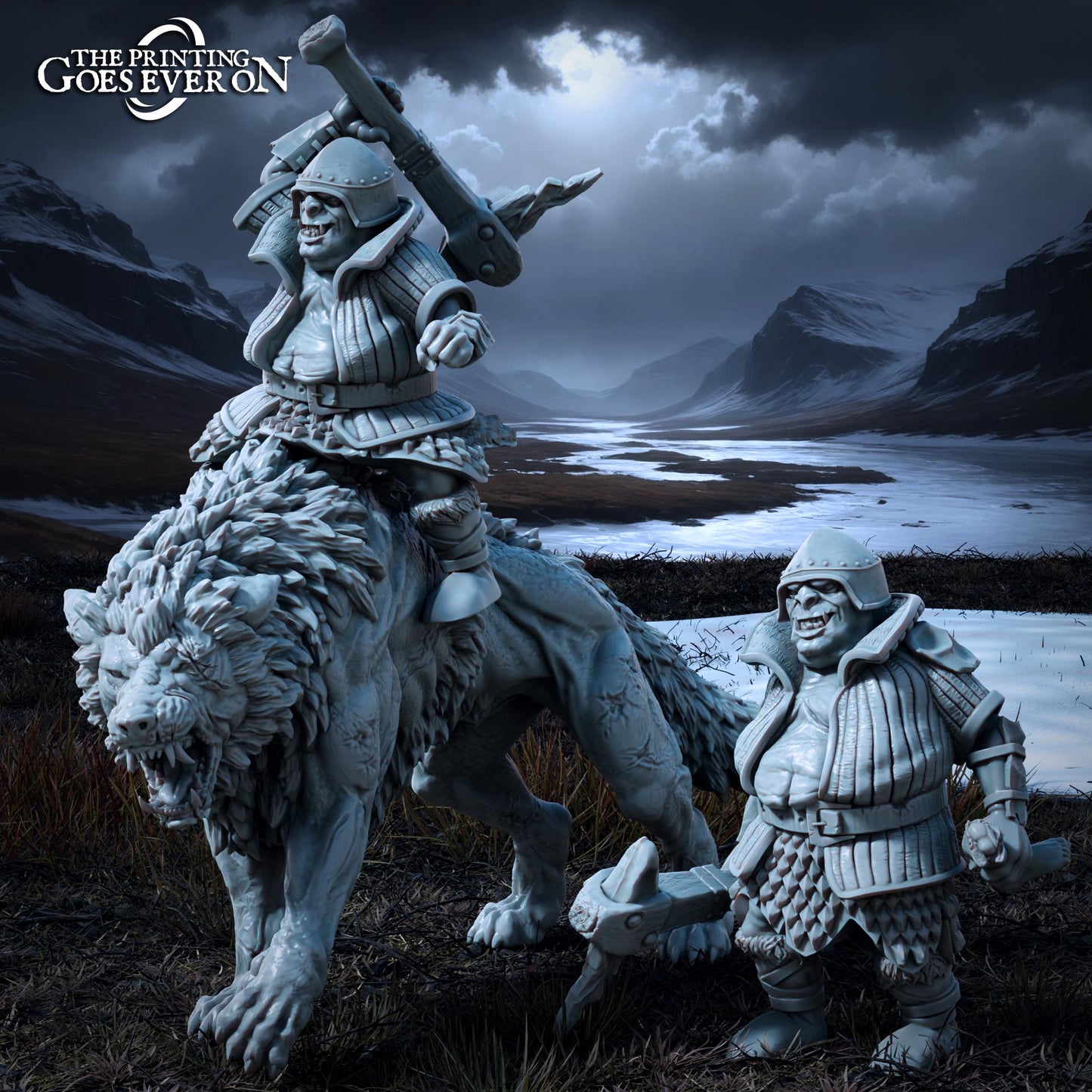 Gormuk the Opulent - Mounted & On Foot (sculpted by Print Goes Ever On)