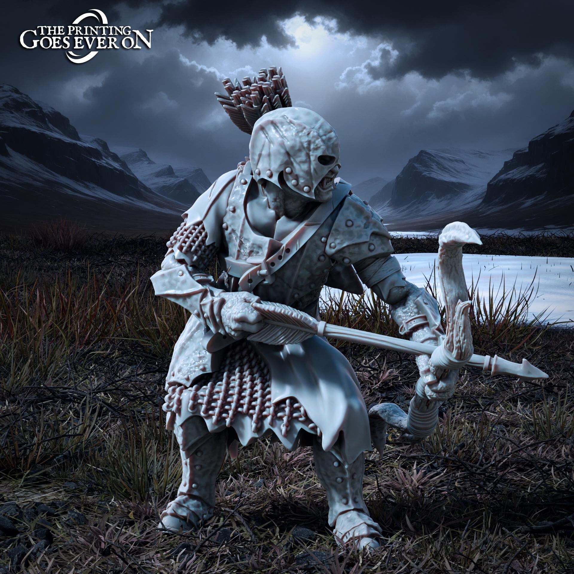 Ironmoor Orc Archer B (sculpted by Print Goes Ever On)