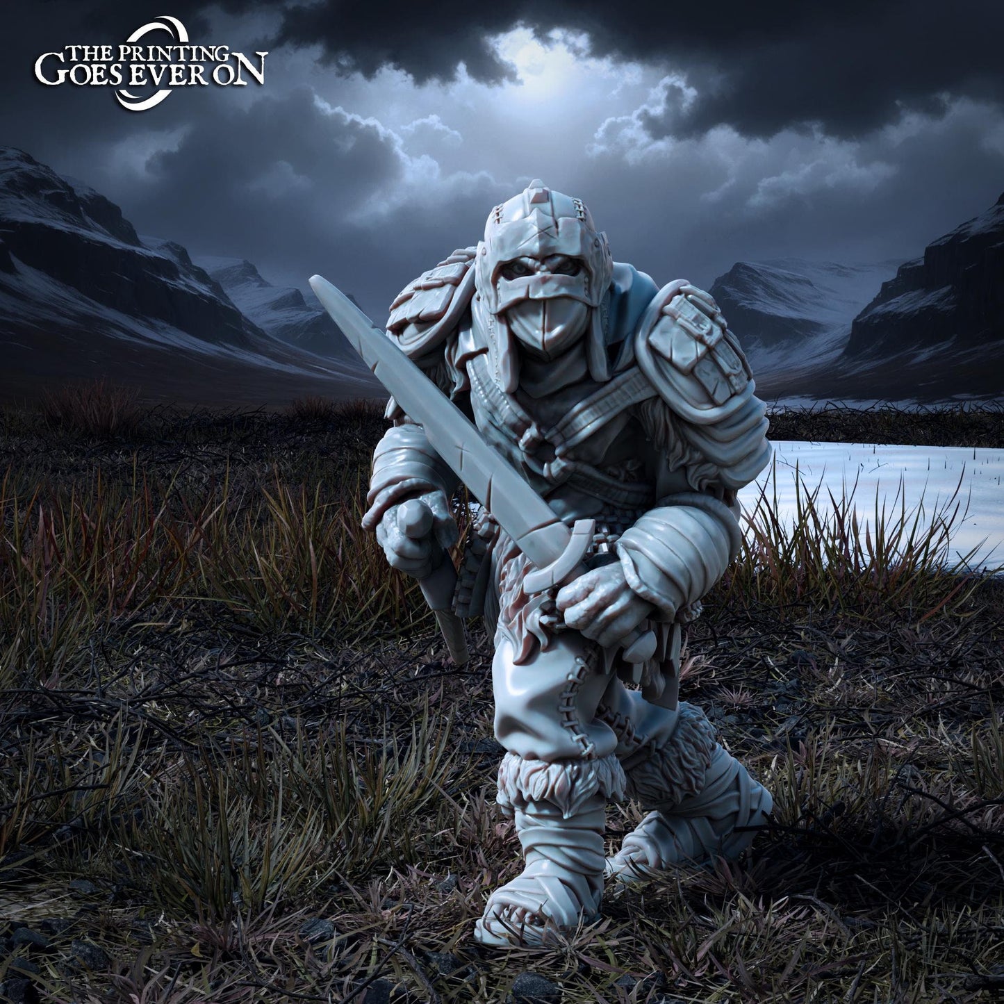 Ironmoor Orc Fighter A (sculpted by Print Goes Ever On)