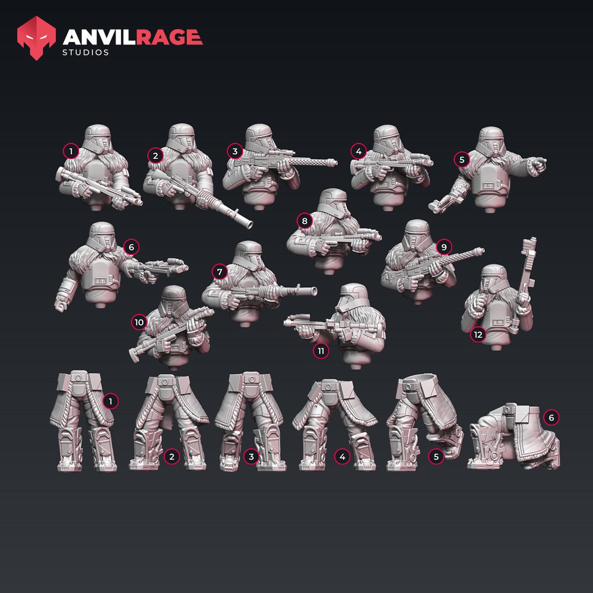 Long Range Troopers - set of 6 (Sculpted by Anvilrage Studios)