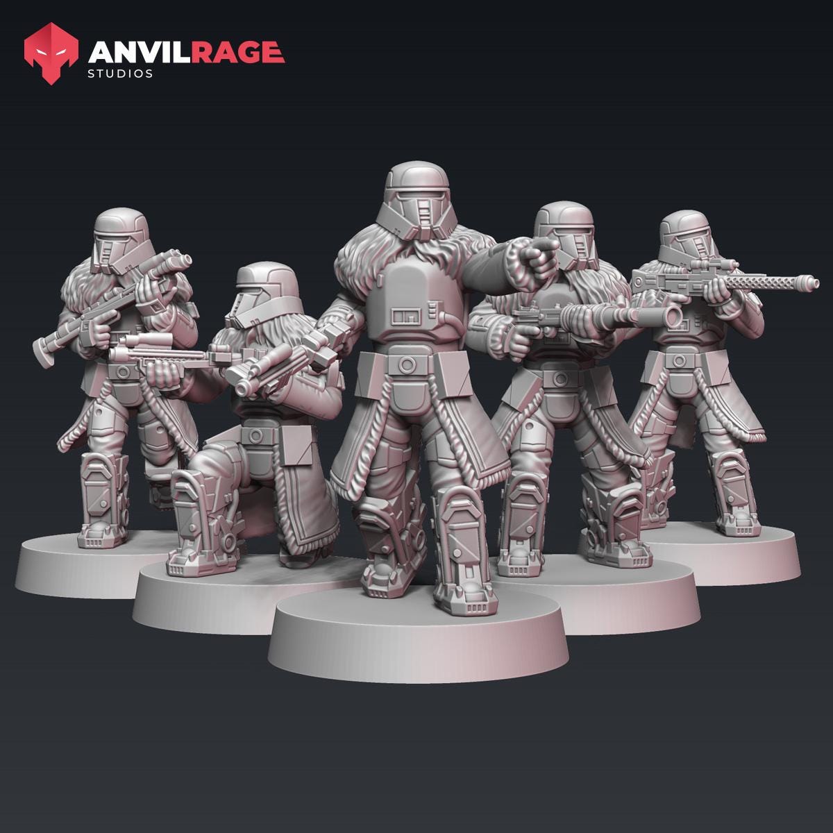 Long Range Troopers - set of 6 (Sculpted by Anvilrage Studios)