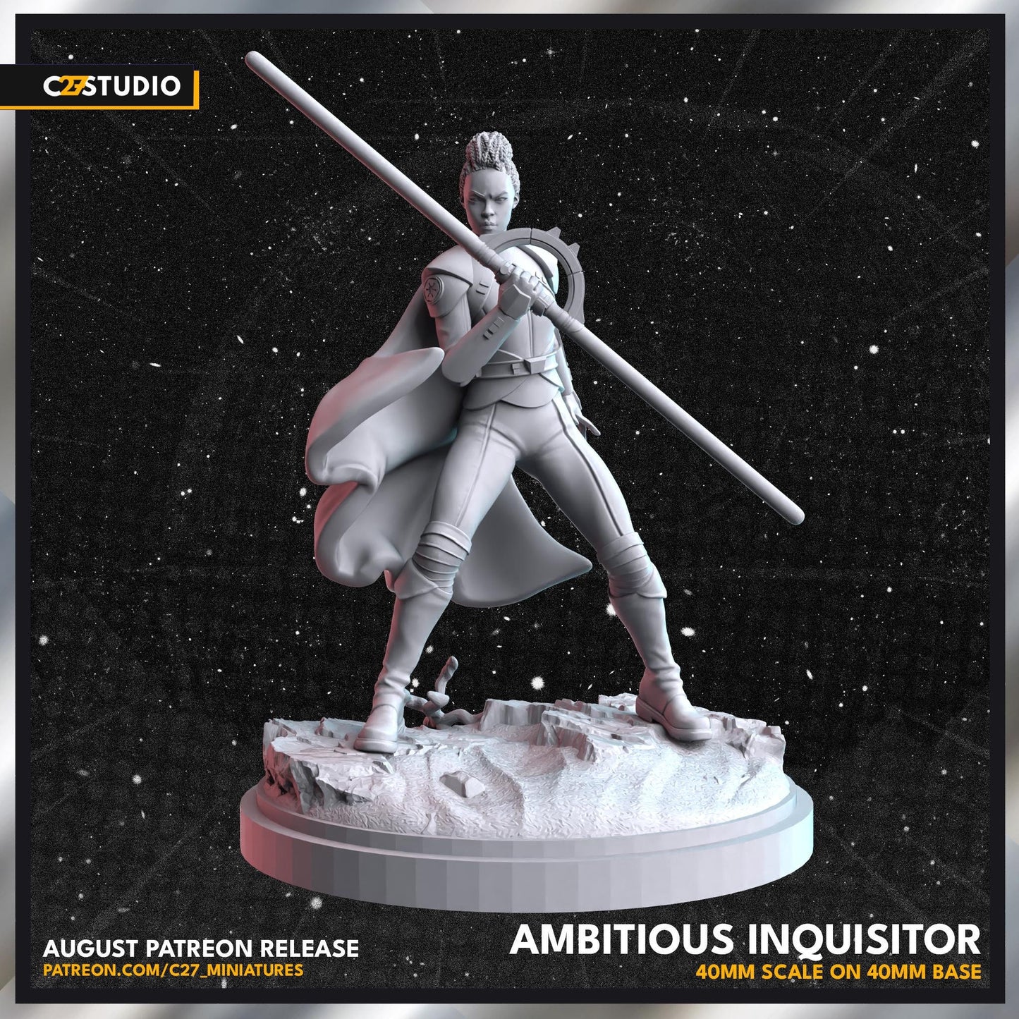 Third Sister / Ambitious Inquisitor 40mm miniature (sculpted by C27 collectibles) (Crisis Protocol Proxy/Alternative)