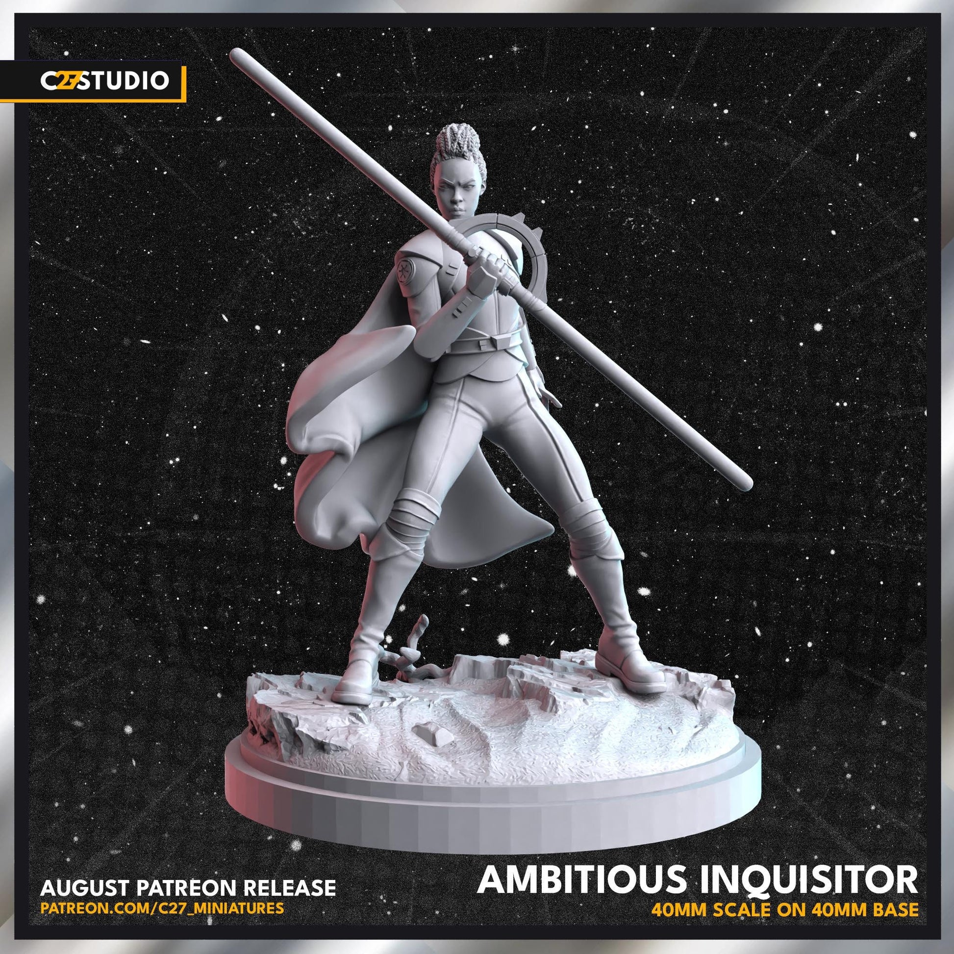 Third Sister / Ambitious Inquisitor 40mm miniature (sculpted by C27 collectibles) (Crisis Protocol Proxy/Alternative)