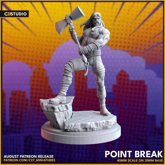 Ultimates Thor / Point Break 40mm miniature (sculpted by C27 collectibles) (Crsis Protocol Proxy/Alternative)