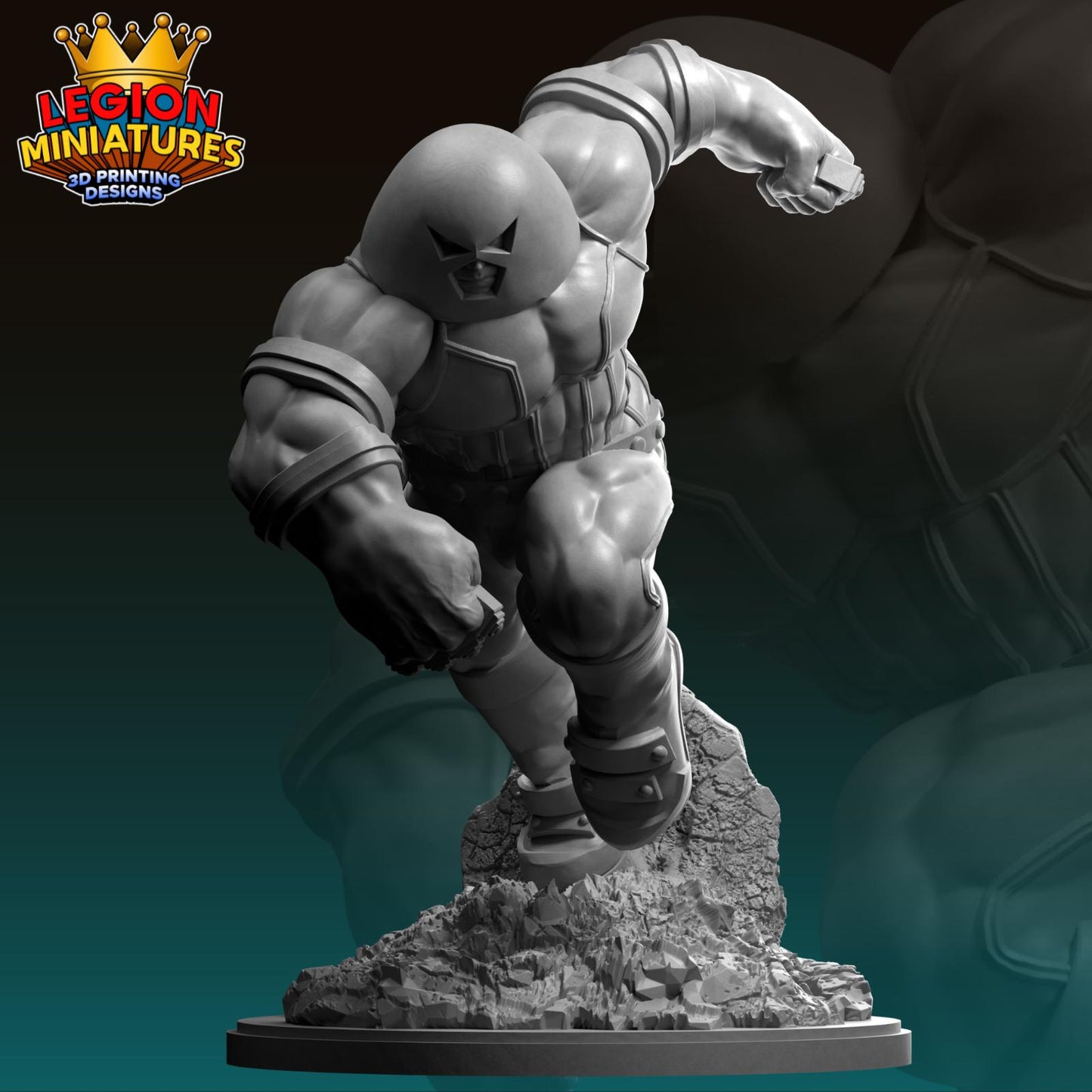 Juggernaut Fan-Art 40mm Miniature (Sculpted by Legion Miniatures) (Crisis Protocol Proxy/Alternative)