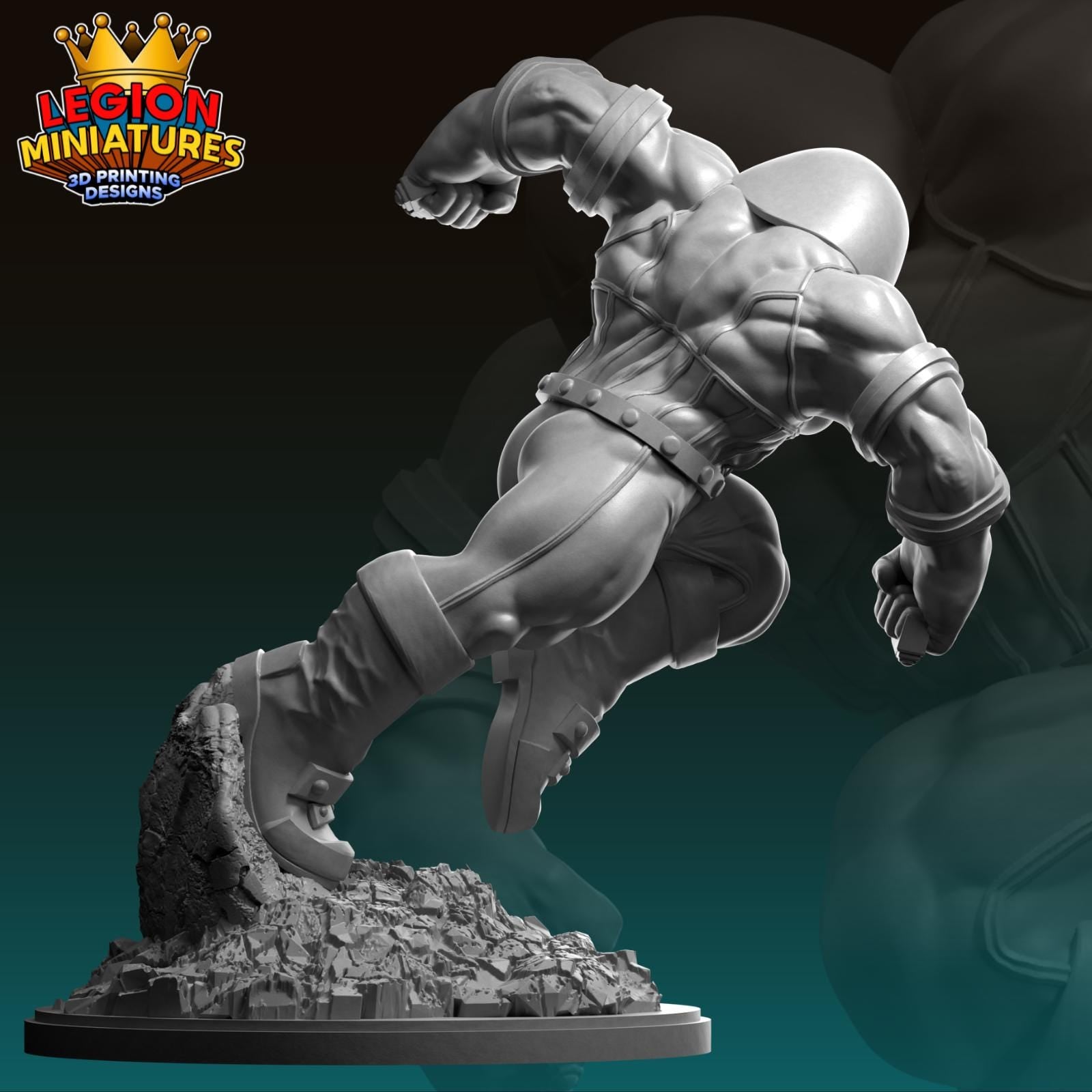 Juggernaut Fan-Art 40mm Miniature (Sculpted by Legion Miniatures) (Crisis Protocol Proxy/Alternative)