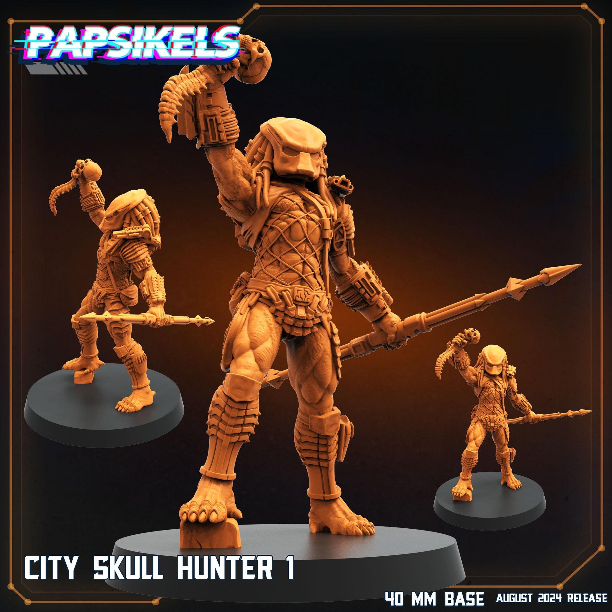 City Skull Hunter 1 - Predator Fan Art (sculpted by Papsikels)