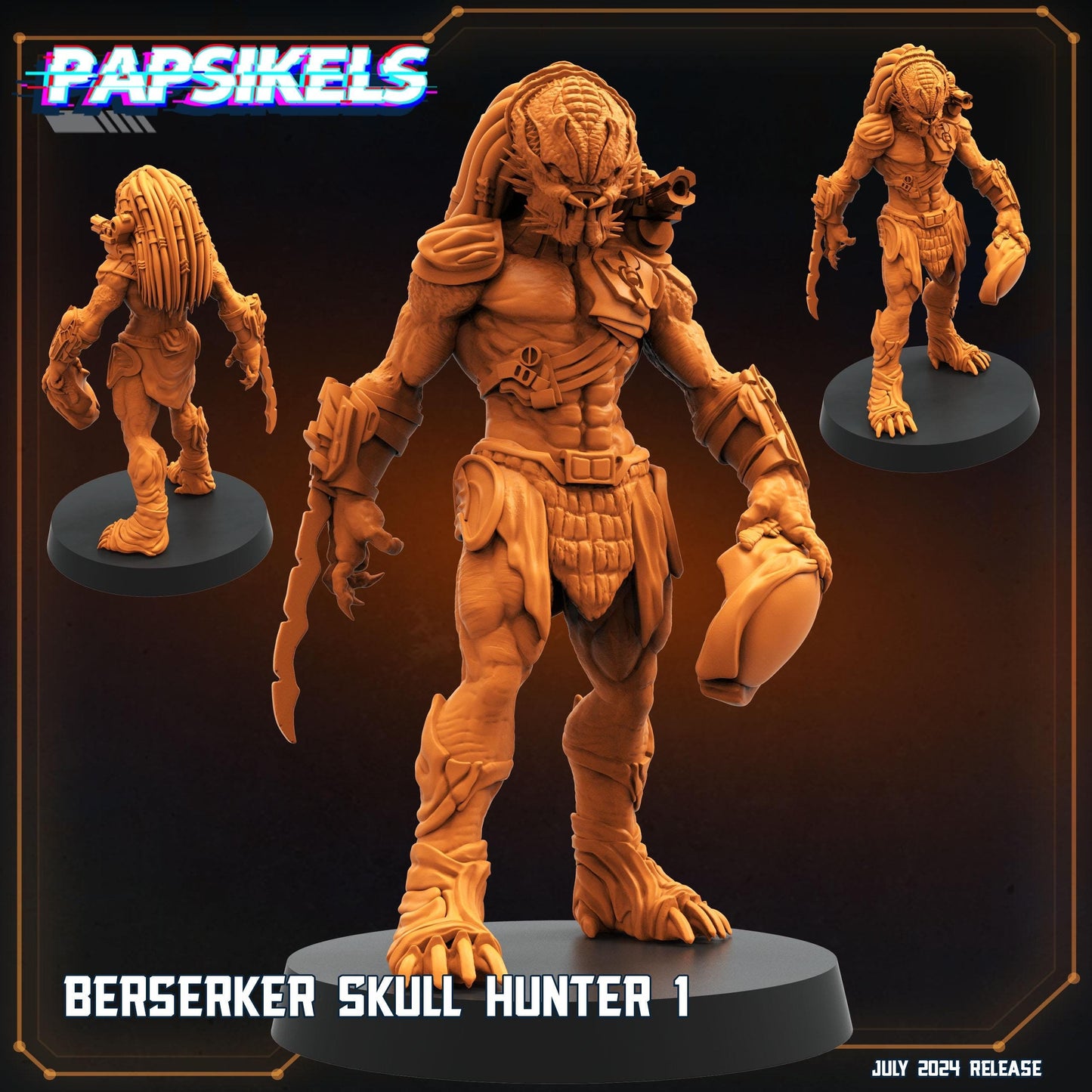 Berserker Skull Hunter 1 - Predator Fan Art (sculpted by Papsikels)