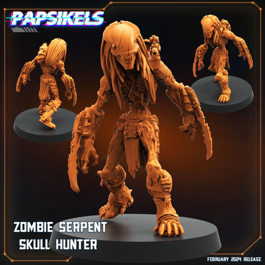 Zombie Serpent Skull Hunter - Predator Fan Art (sculpted by Papsikels)